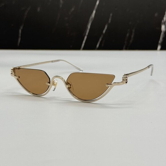 NEW GUCCI SUNGLASSES GOLD WOMEN CAT EYE EYEWEAR GUCCI GG1603S 002 - Picture 2 of 13
